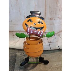 Metal Halloween jack-o'-lantern man Decor figure fall